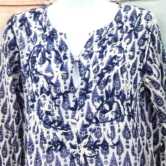 Raj Hand Embroidered Cotton Tunic - Picture 2 of 8